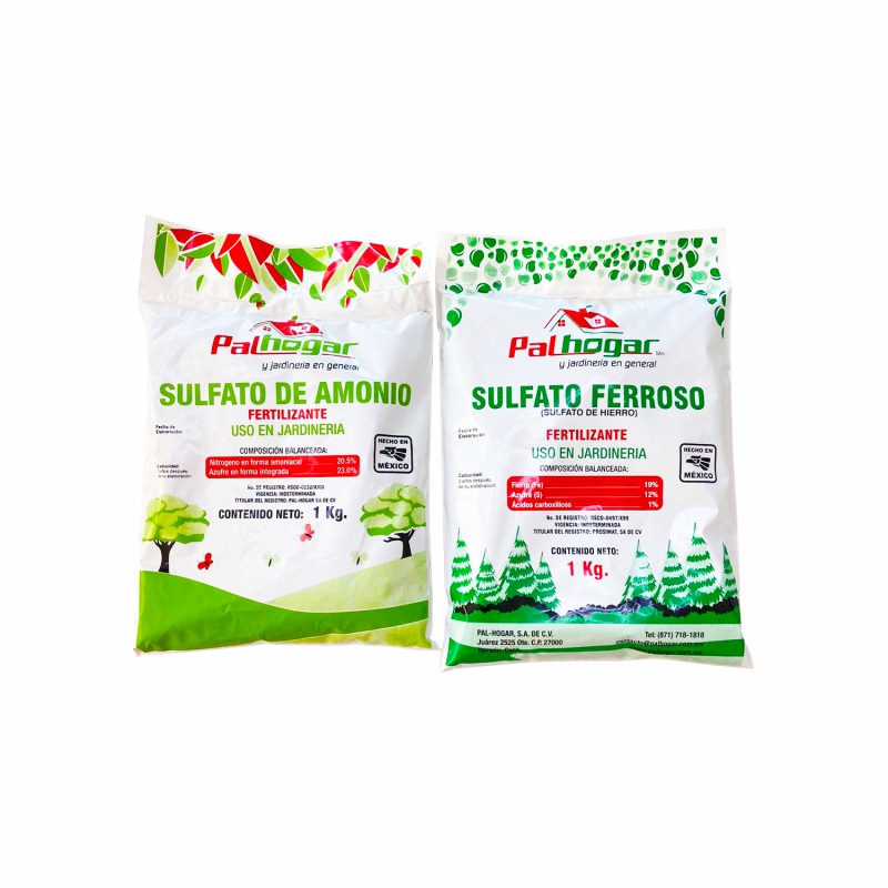 Sulfato De Amonio Y Ferroso 2 Kg Para Fertilizar Pasto 20m2