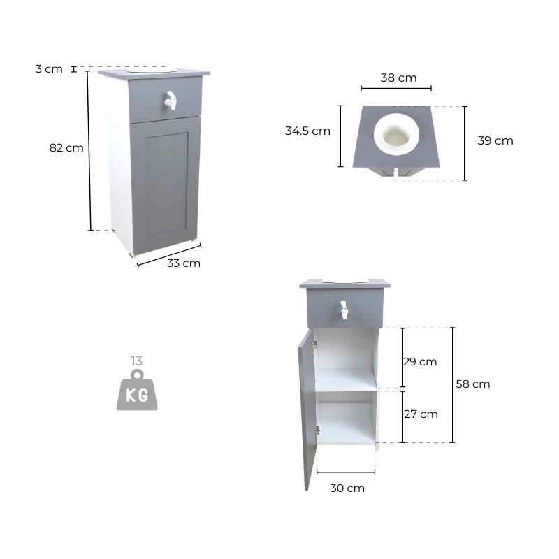 Porta Garrafón Dispensador de Agua Blanco Alacena