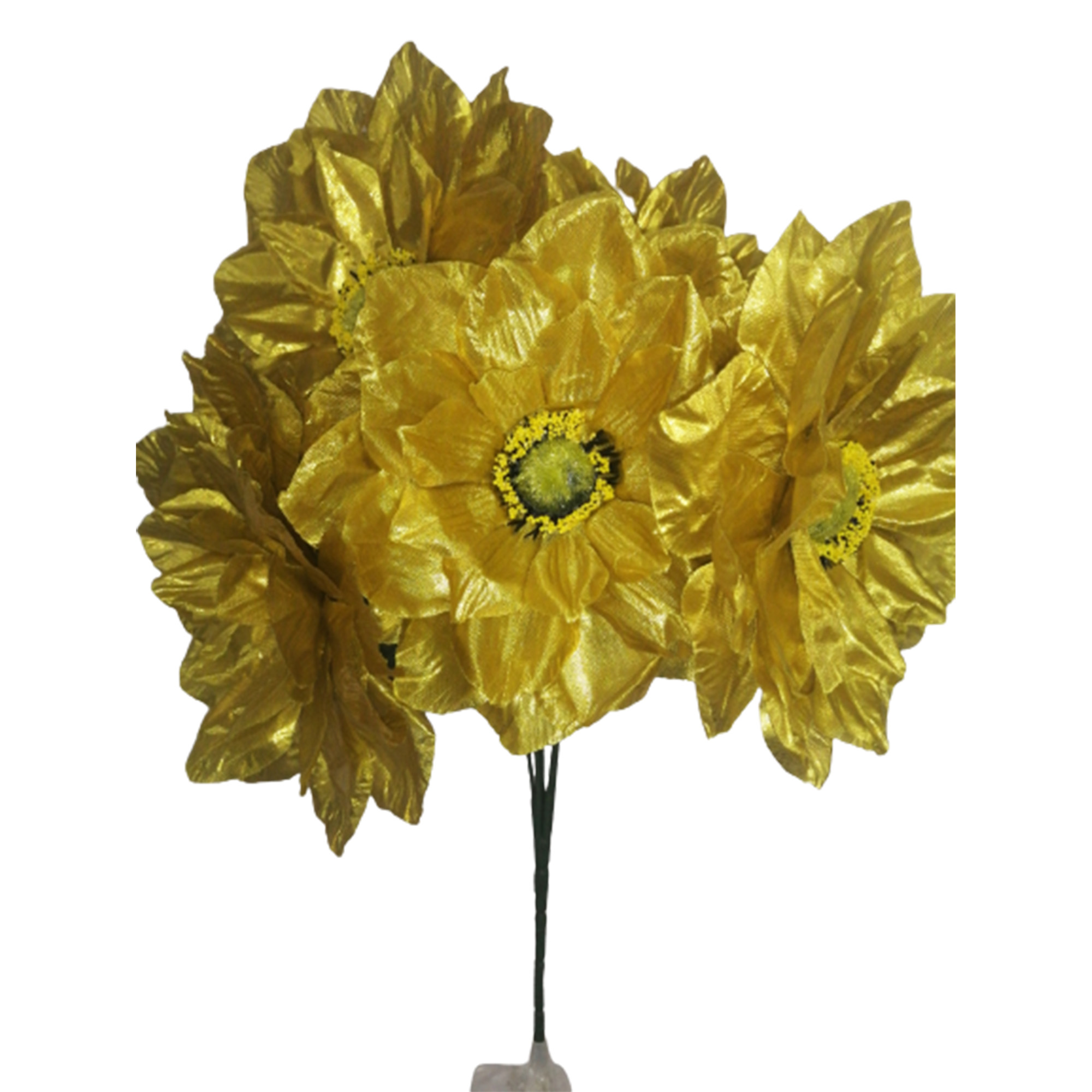 10 Ramos Flor Artificial Dalia Satinada 6 Flores Decoración Interior Exterior