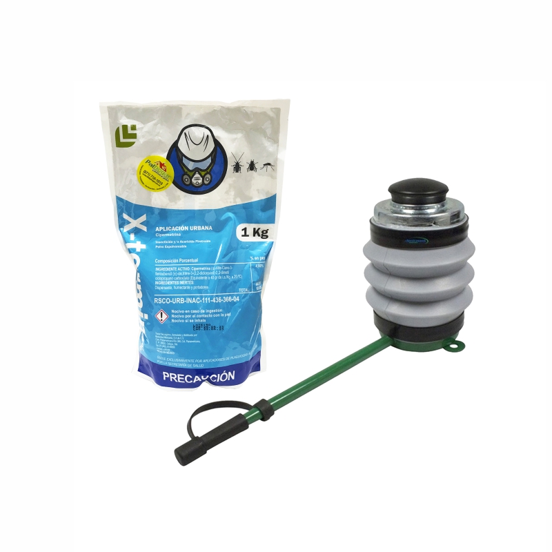 Kit Espolvoreador + X-termin 1 Kg Para Insectos