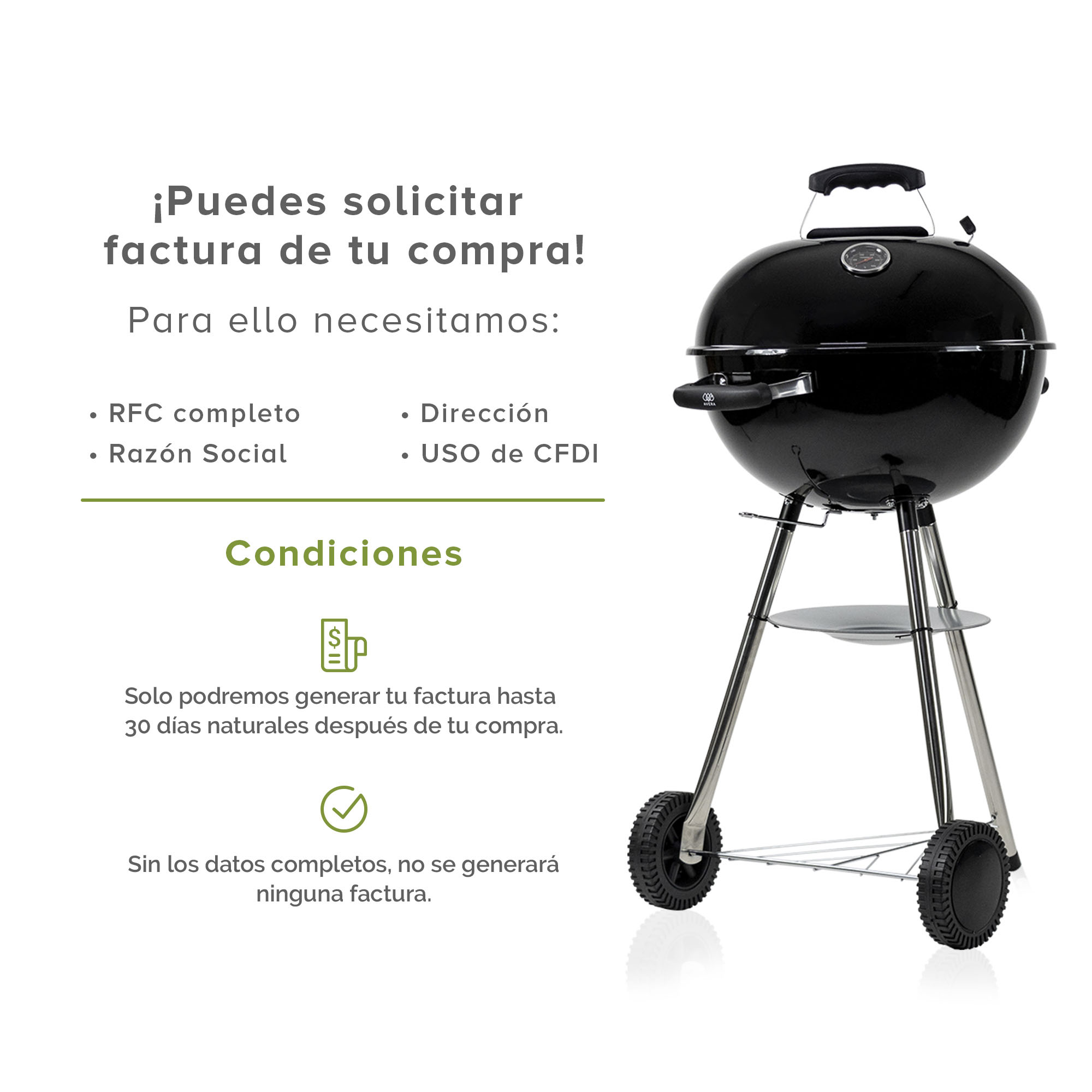 Asador De Carne De Carbón Avera Ac18 18 Negro