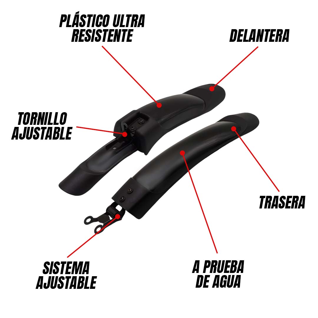 Juego Salpicaderas Para Bicicleta Delantera Y Trasera R24-26