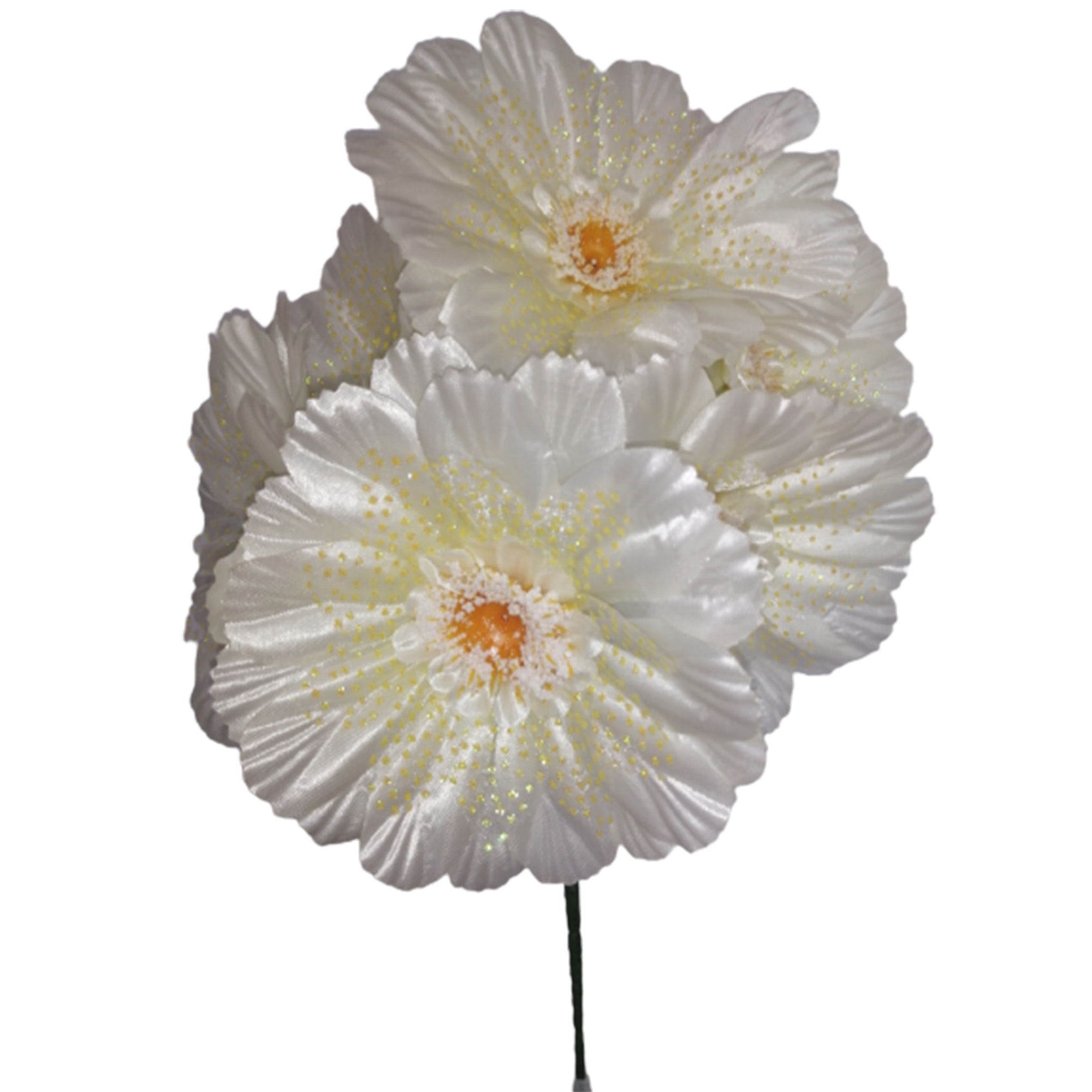10 Ramos Flor Artificial Dalia con Tul 6 Flores Decoración Interior Exterior