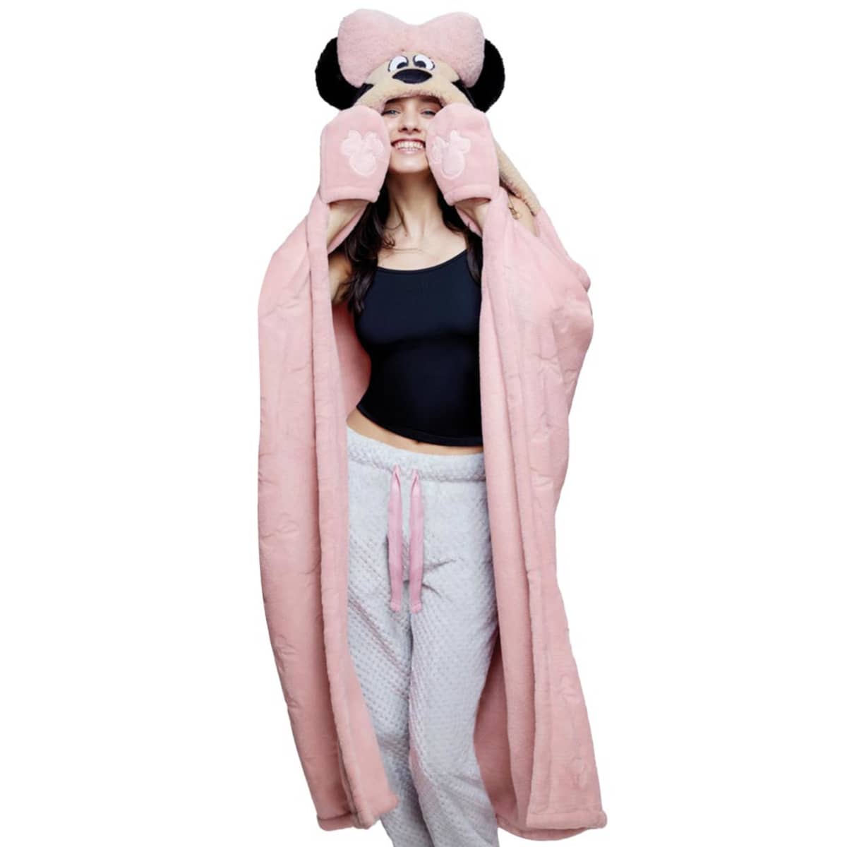 Pijama Bata Para Dormir Casual Minnie Mouse  color Rosa para Mujer 1038109