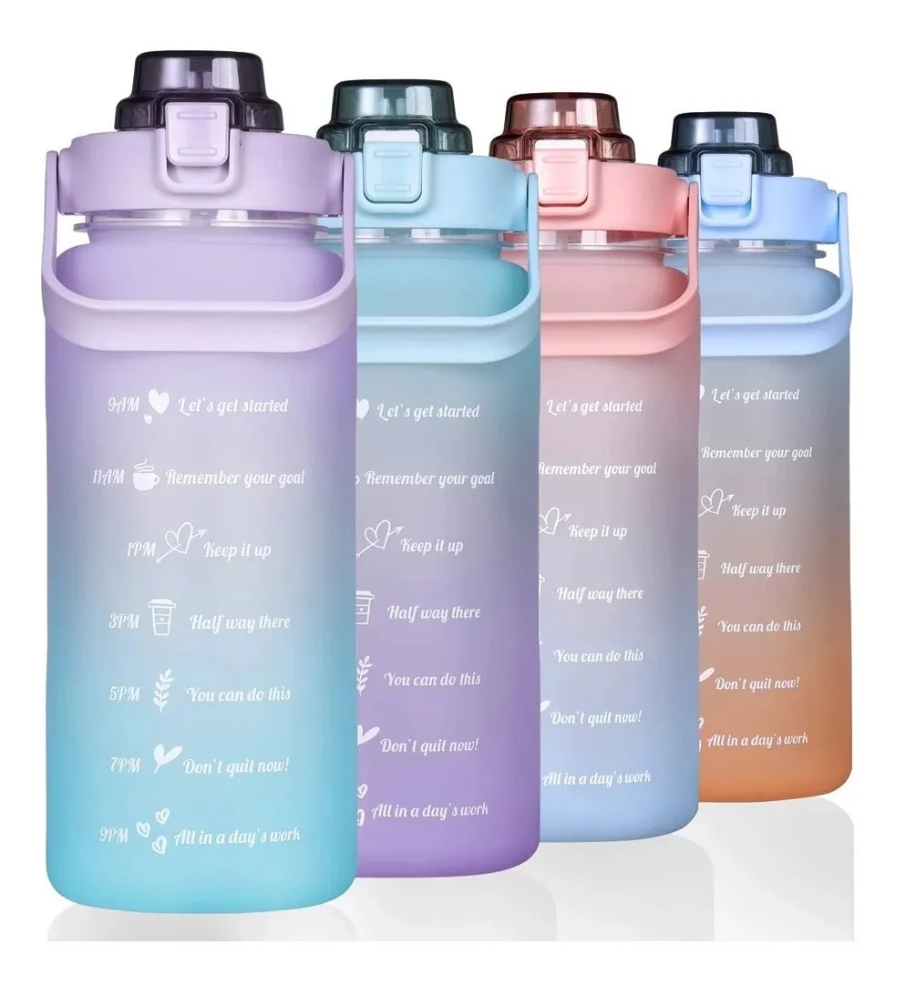 HILEX BOTELLON DE AGUA MOTIVACIONAL AZUL 2 Litros