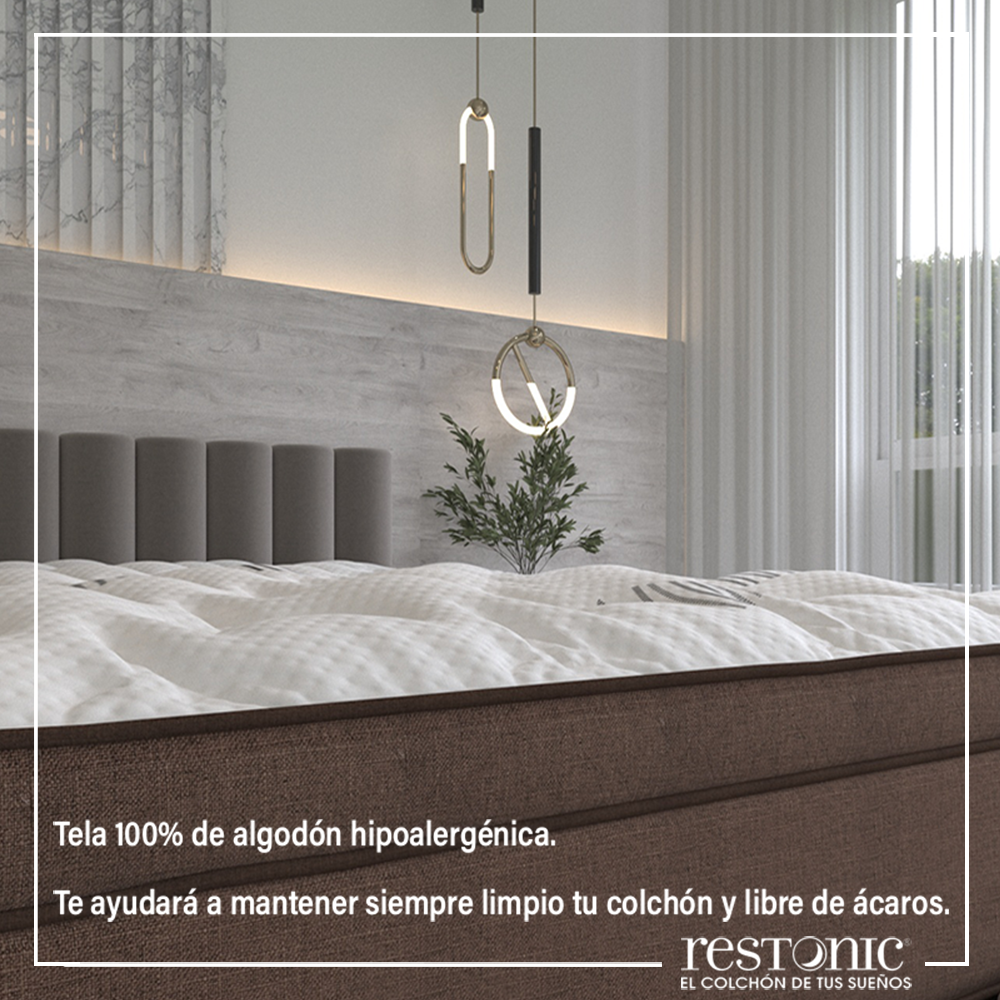 Colchón Matrimonial Restonic Crosby Con Mega Colchoneta Para Descanso Premium