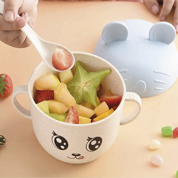 Tupper Tazon Infantil Con Orejas Ecologico Lunch Infantil Bambú