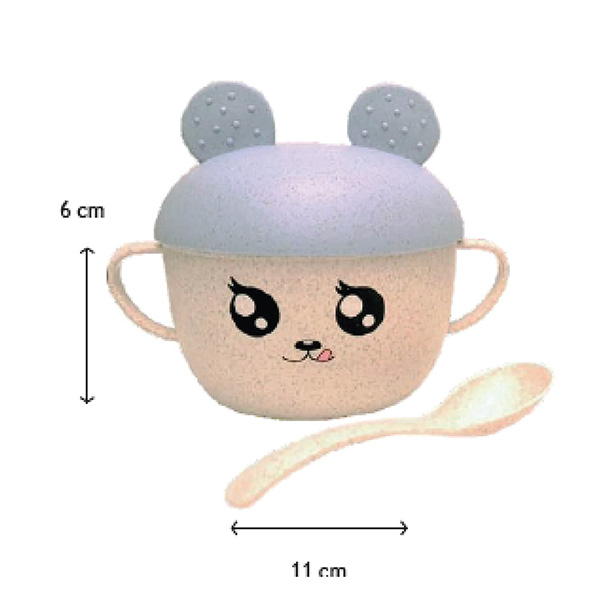 Tupper Tazon Infantil Con Orejas Ecologico Lunch Infantil Bambú