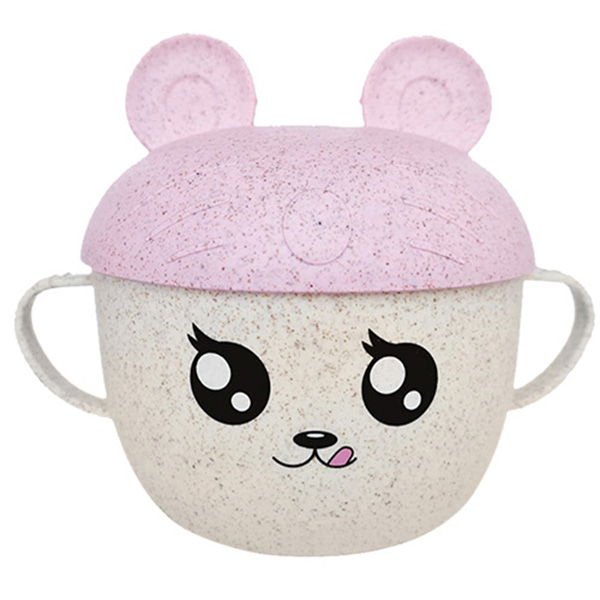 Tupper Tazon Infantil Con Orejas Ecologico Lunch Infantil Bambú