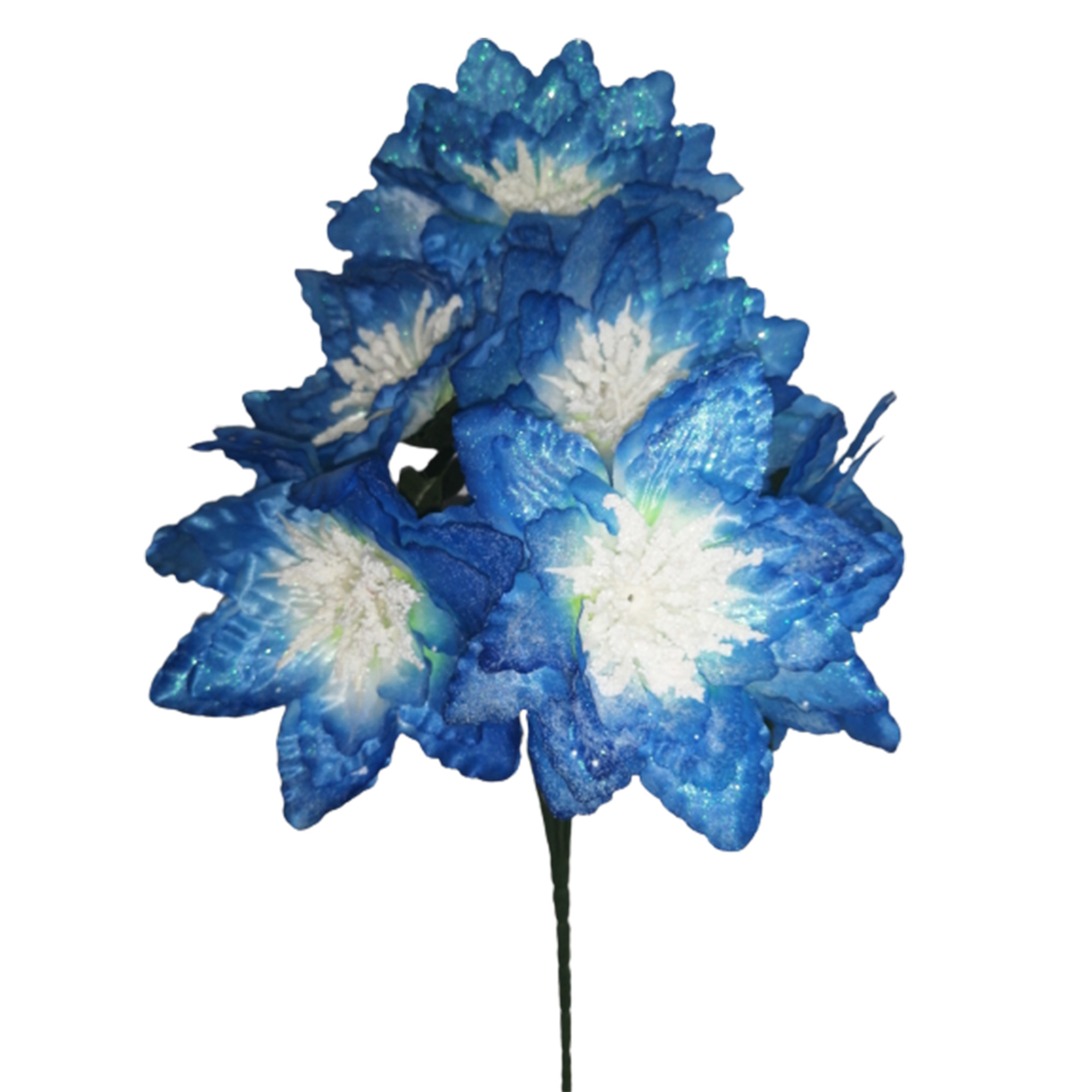 10 Ramos Flor Artificial Dalia Estrella Diamantado 6 Flores Decoración Interior Exterior