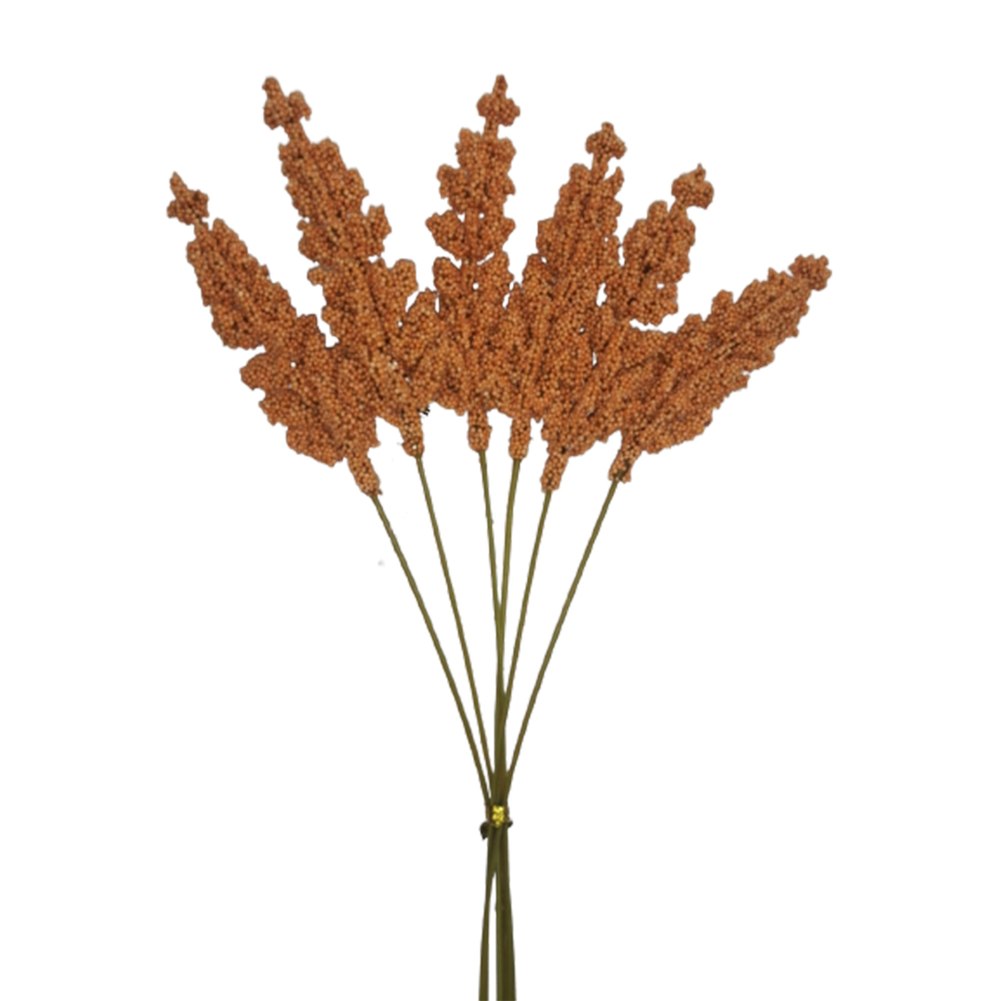 4 Ramos Flor Artificial Espiga 6 Flores Decoración Interior Exterior