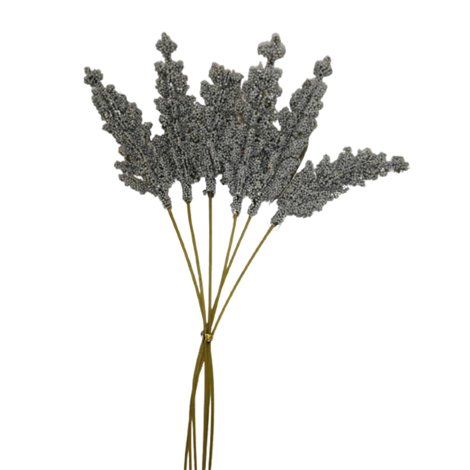 4 Ramos Flor Artificial Espiga 6 Flores Decoración Interior Exterior