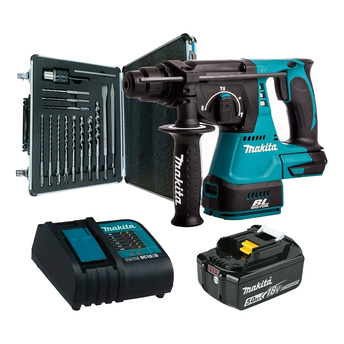 Rotomartillo Inalámbrico Sds Plus Brushless 18v Makita|