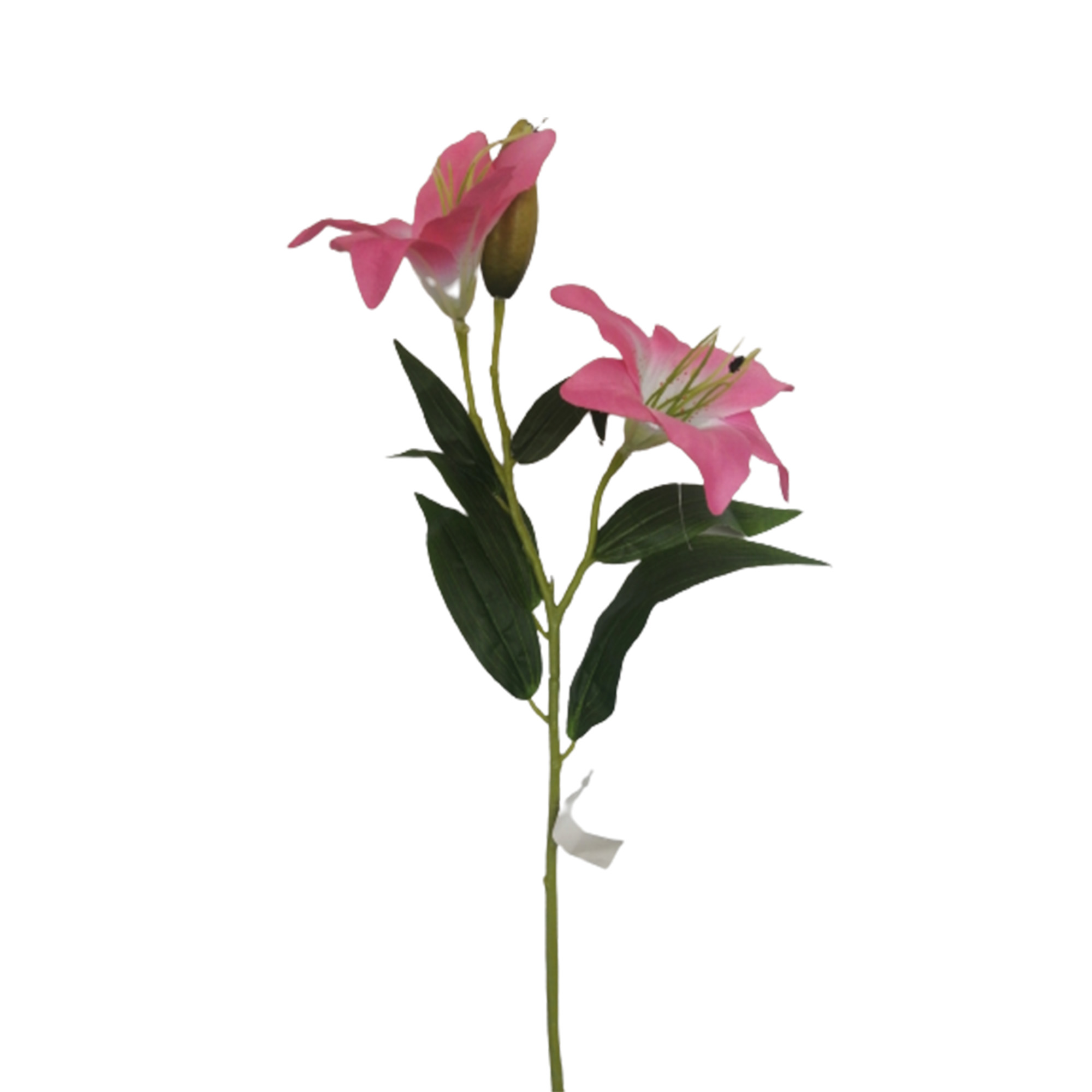 8 Ramos Flor Artificial Vara Lirio (Lily) 2 Flores Decoración Interior Exterior