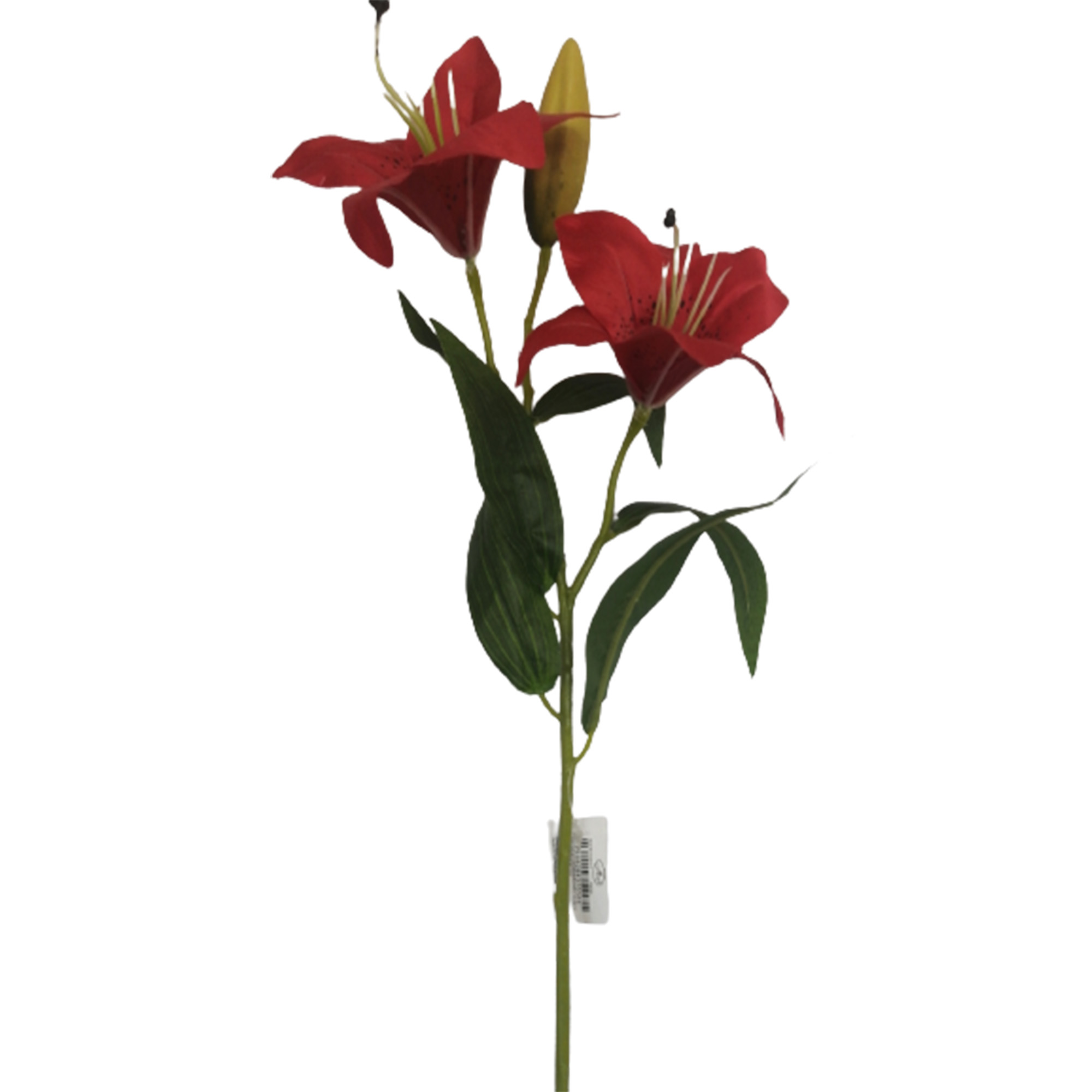 8 Ramos Flor Artificial Vara Lirio (Lily) 2 Flores Decoración Interior Exterior