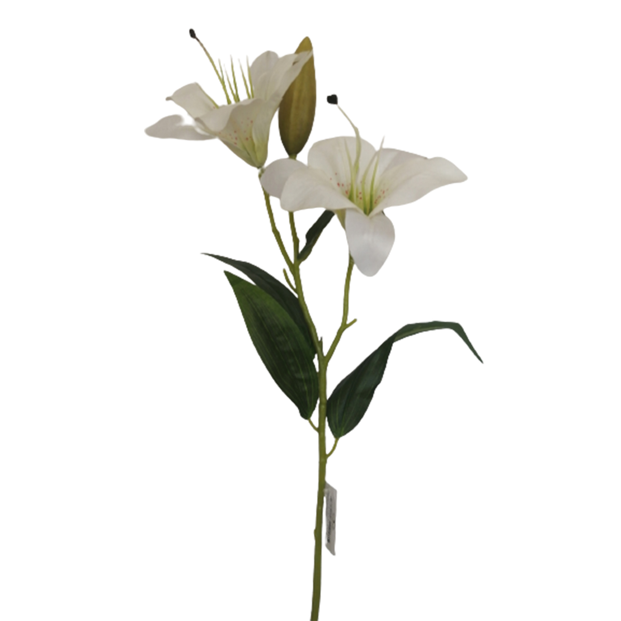 8 Ramos Flor Artificial Vara Lirio (Lily) 2 Flores Decoración Interior Exterior