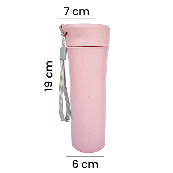 Botella Fibra De Trigo Ecologica Portatil