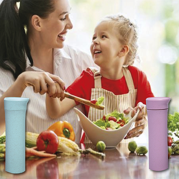 Botella Fibra De Trigo Ecologica Portatil