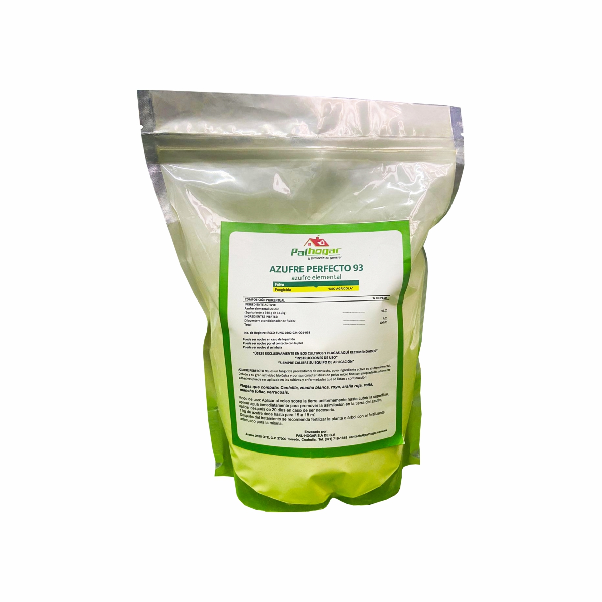 Azufre Polvo Fungicida Repelente 1 Kg