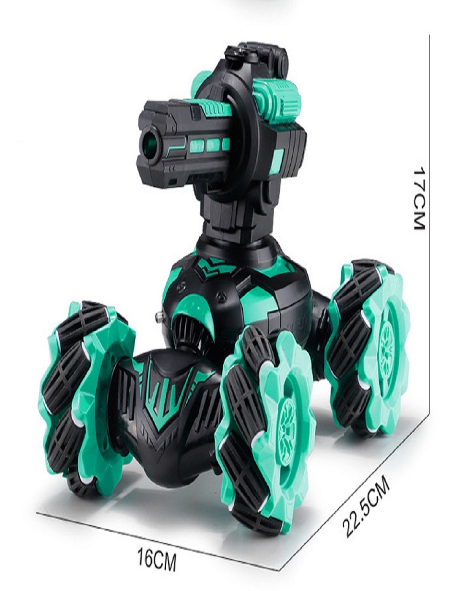 Carro tanque a control remoto dispara balas de hidrogel