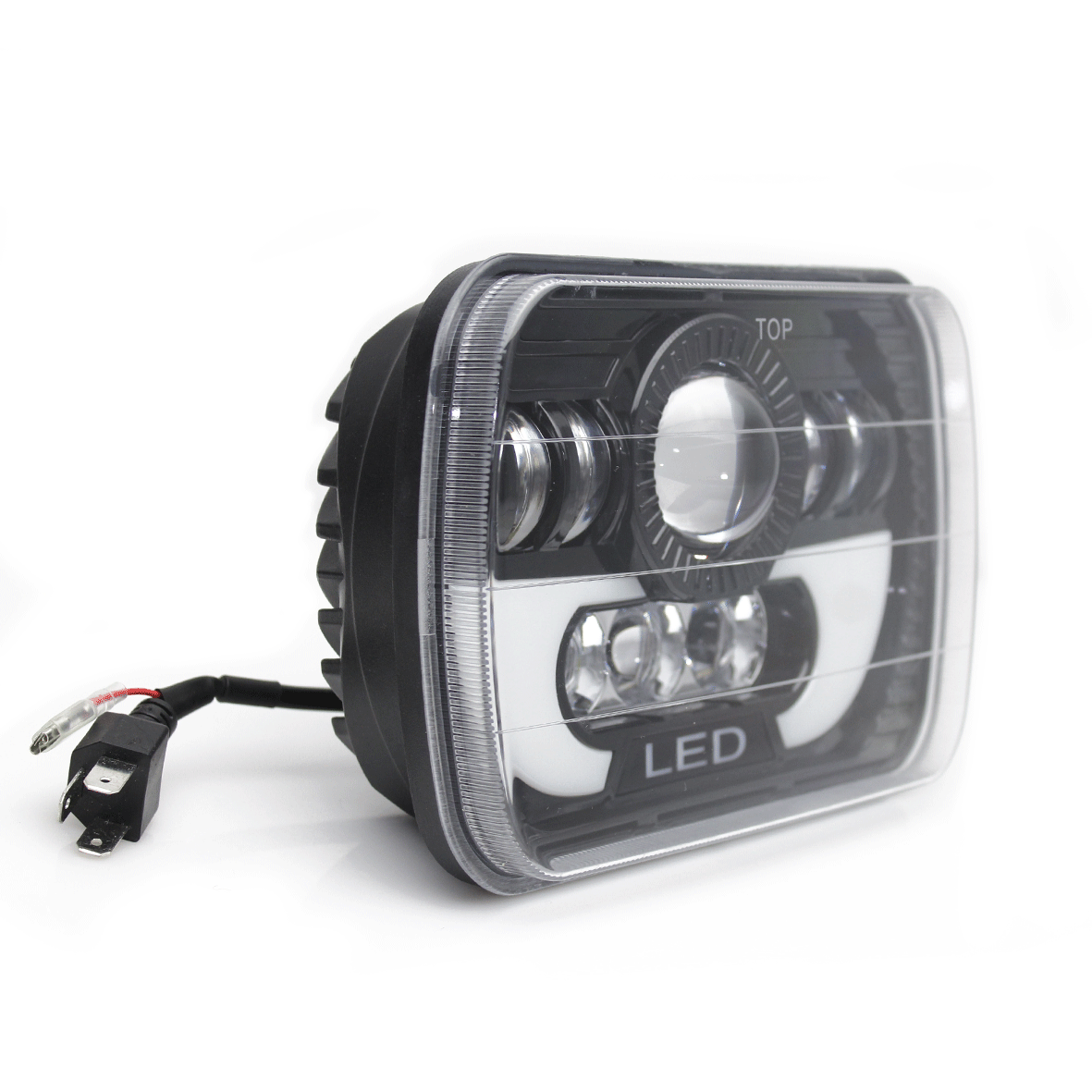 Faro Unidad 5x7 8 Led Cuarto Gel Alta Baja Jeep Universal