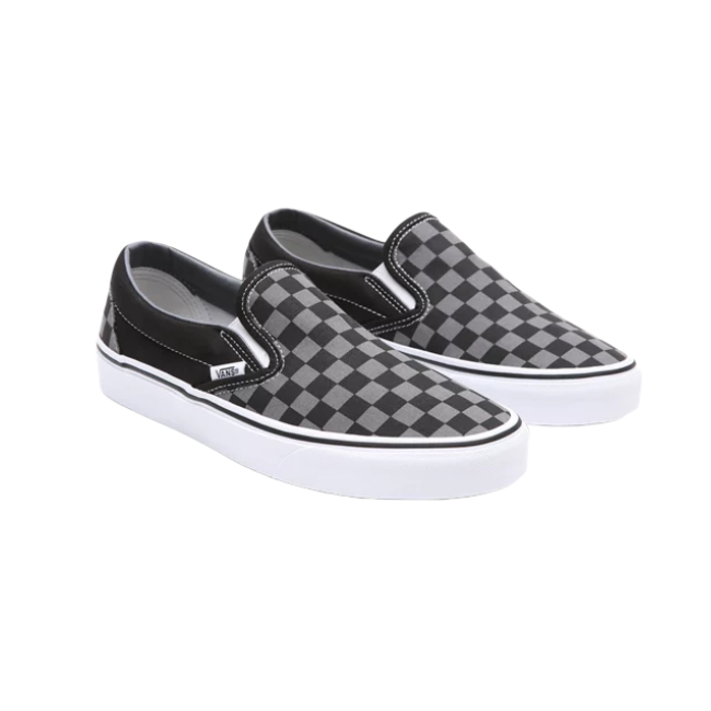 Tenis Vans Classic Slip on negros gris Unisex vn000eyebpj