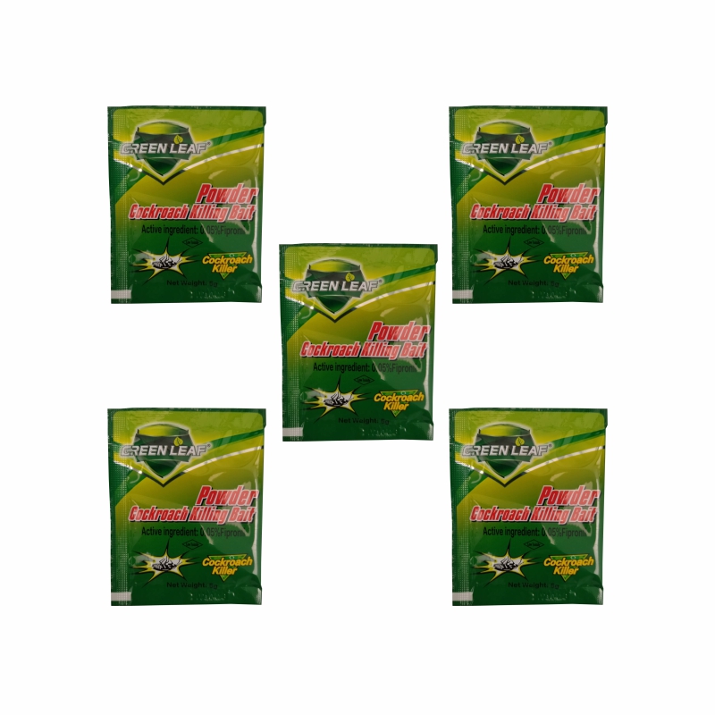 Pack 5 Pzs Cebo Mata Cucarachas En Polvo Green Leaf.