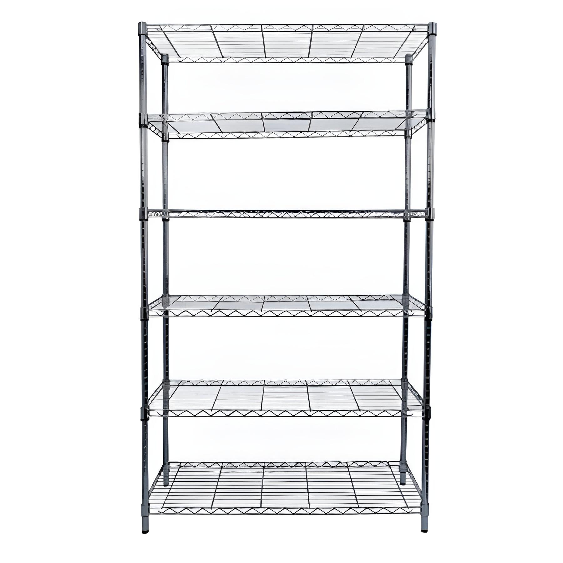Estante De 6 Niveles De Metal 182 X 106 X 40.6 Cm Plata