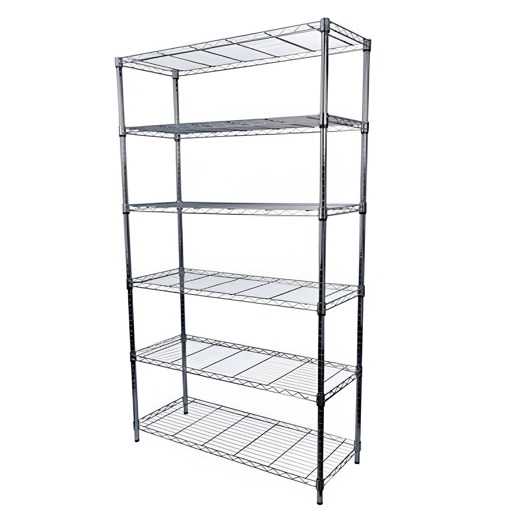 Estante De 6 Niveles De Metal 182 X 106 X 40.6 Cm Plata