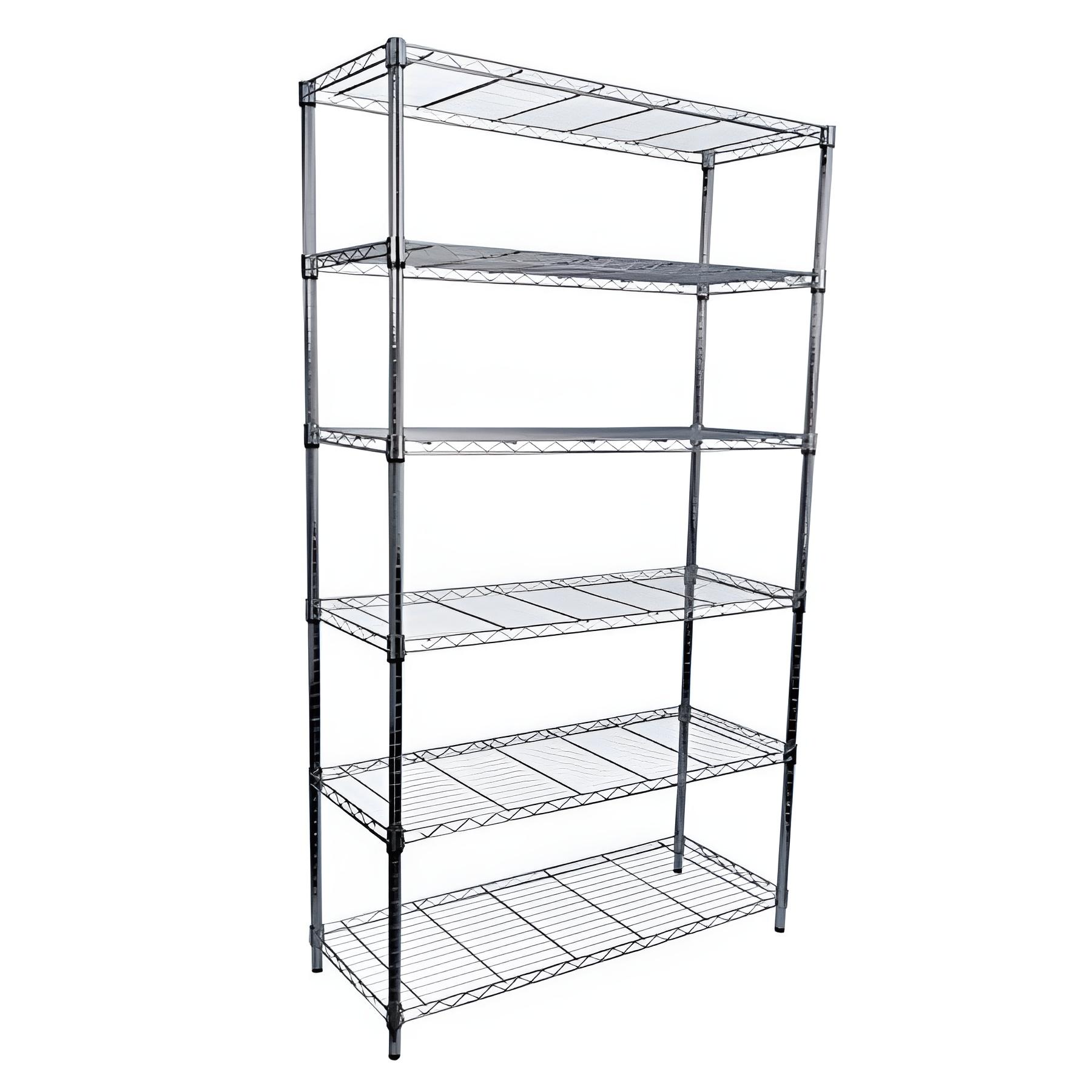 Estante De 6 Niveles De Metal 182 X 106 X 40.6 Cm Plata