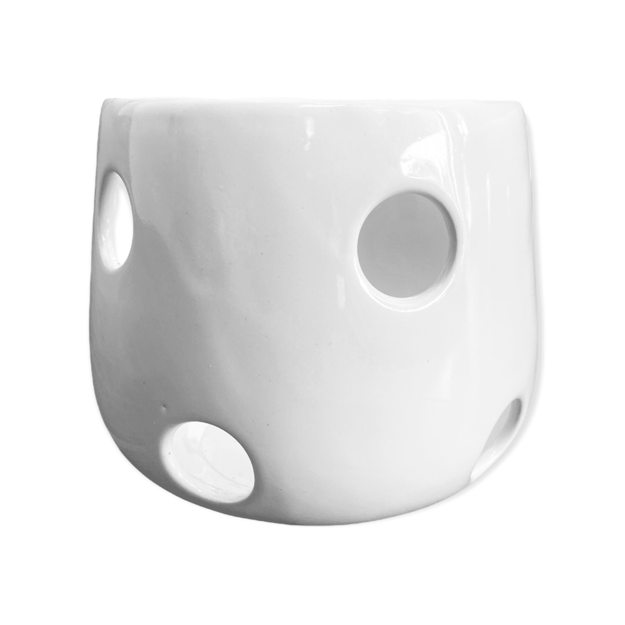 Maceta De Cerámica Esmaltada Para Orquídeas Preciosa (Huevo Blanco)
