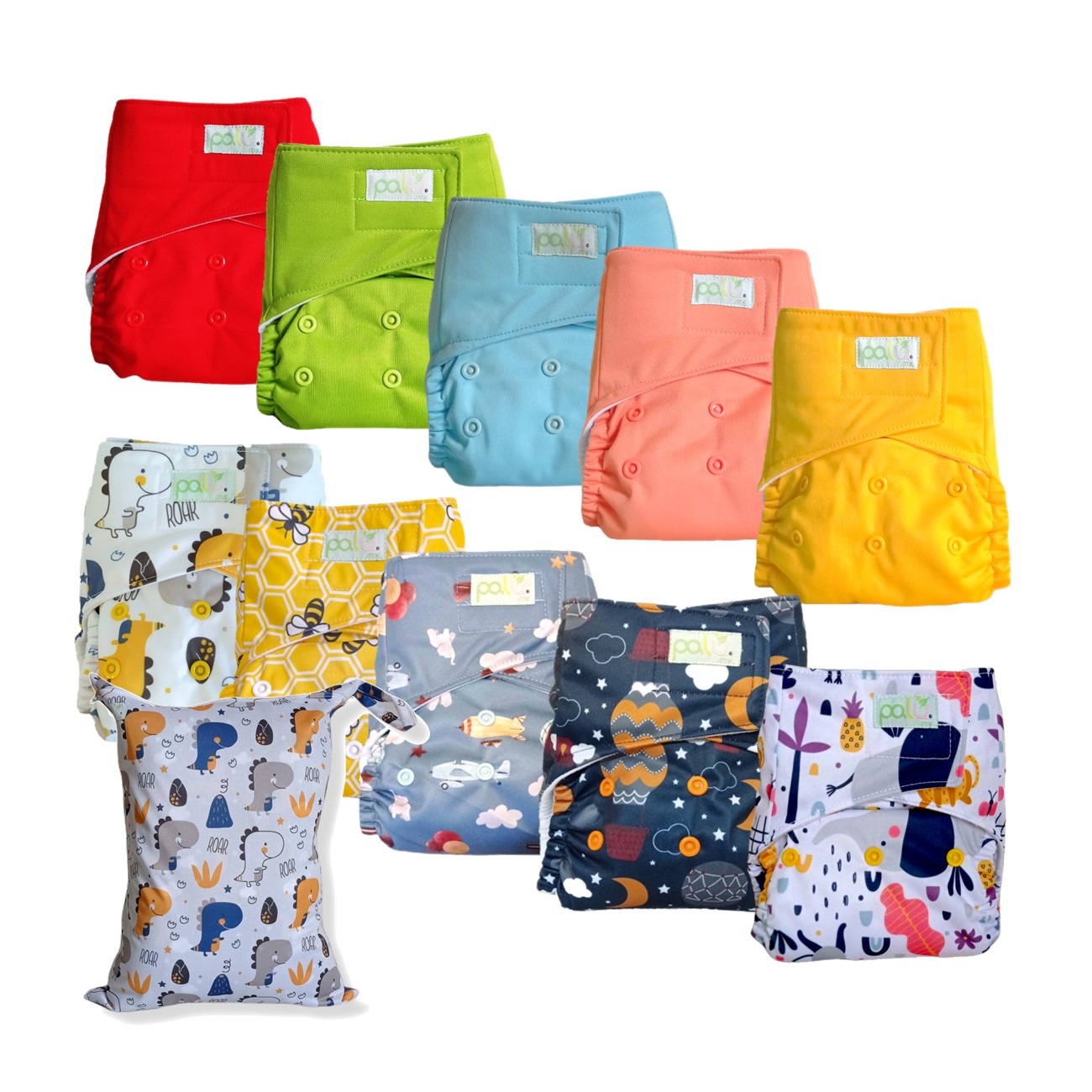 Pañales Ecológicos Palu Kit de 10 Piezas Niño