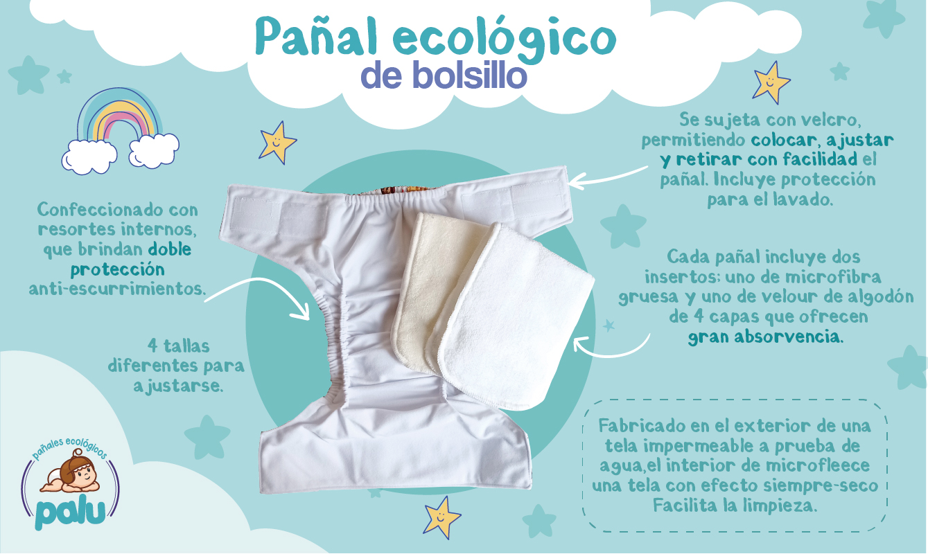 Pañales Ecológicos Palu Kit de 10 Piezas Niño