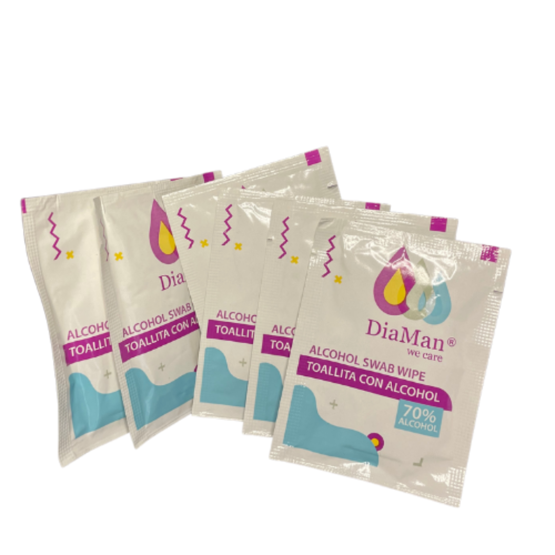 Toallitas con alcohol DiaMan (100 piezas)