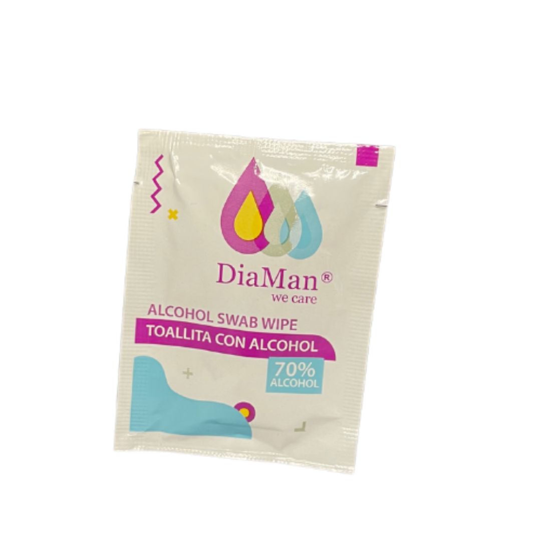 Toallitas con alcohol DiaMan (100 piezas)