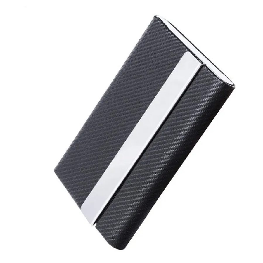 Timotech Tarjetero Ejecutivo. Piel Pu Acero Inoxidable