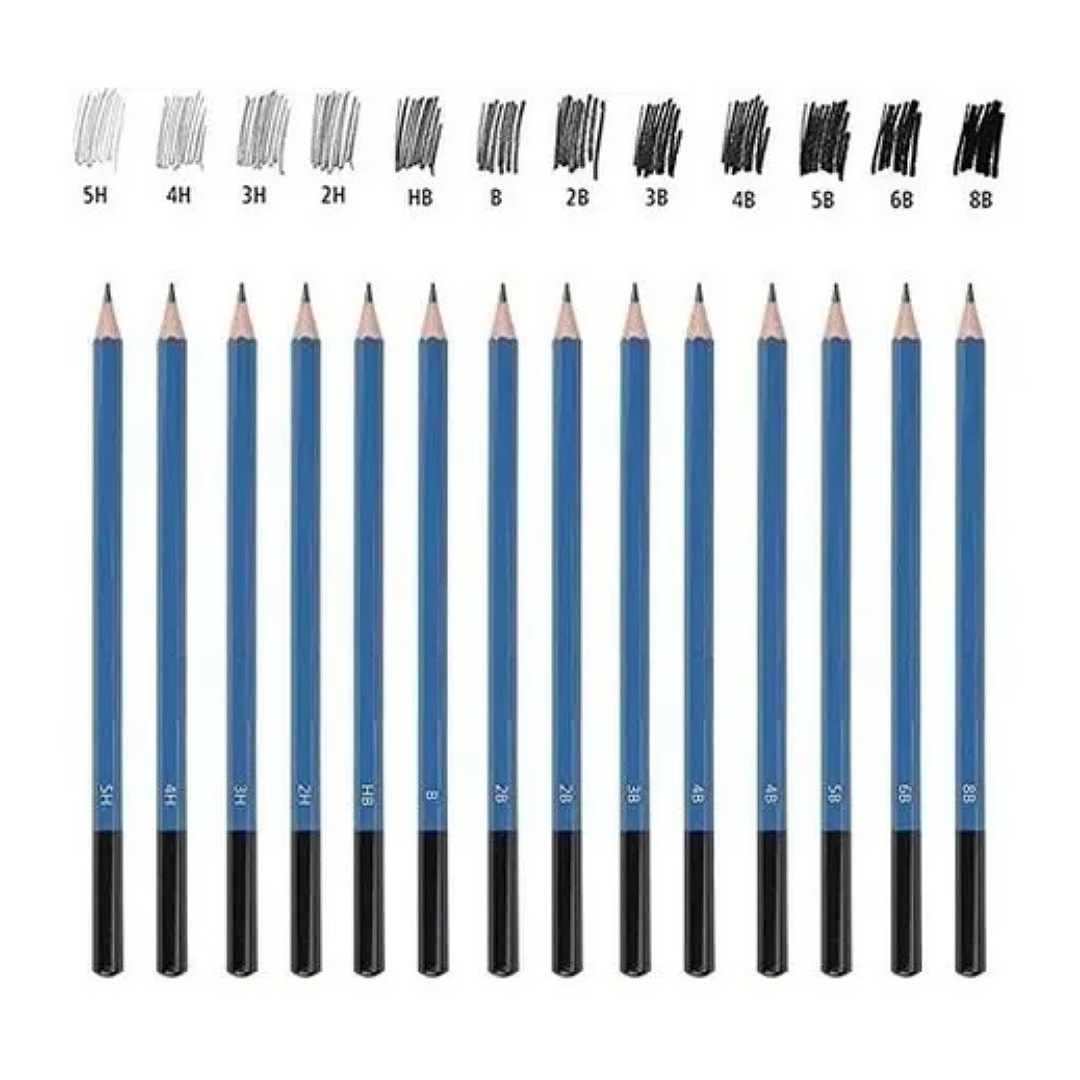 Kit 35 Piezas Profesional De Dibujo Con Lápices Hb