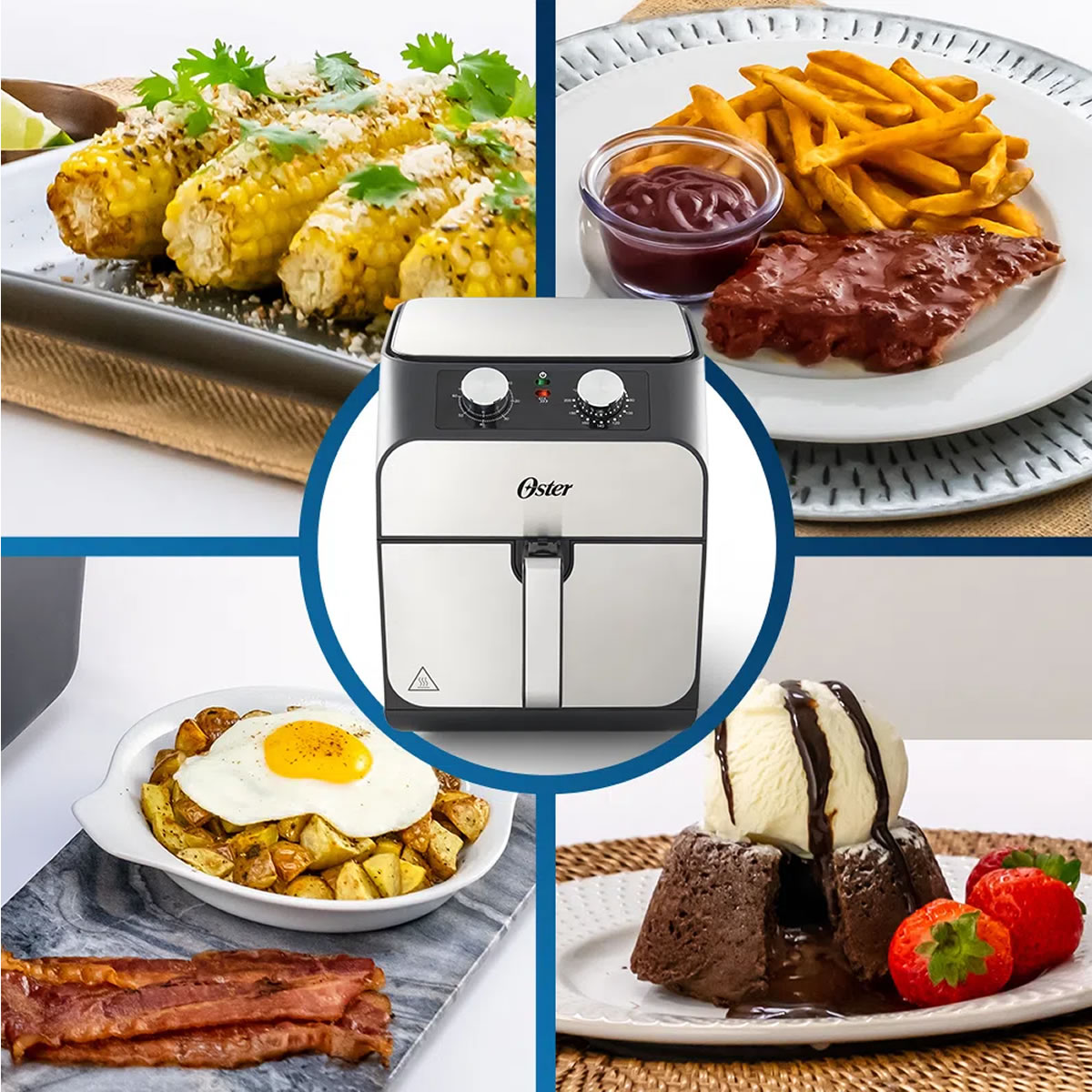 Freidora De Aire Capacidad de 5 L 1700 W OSTER CKSTAF55 SMS