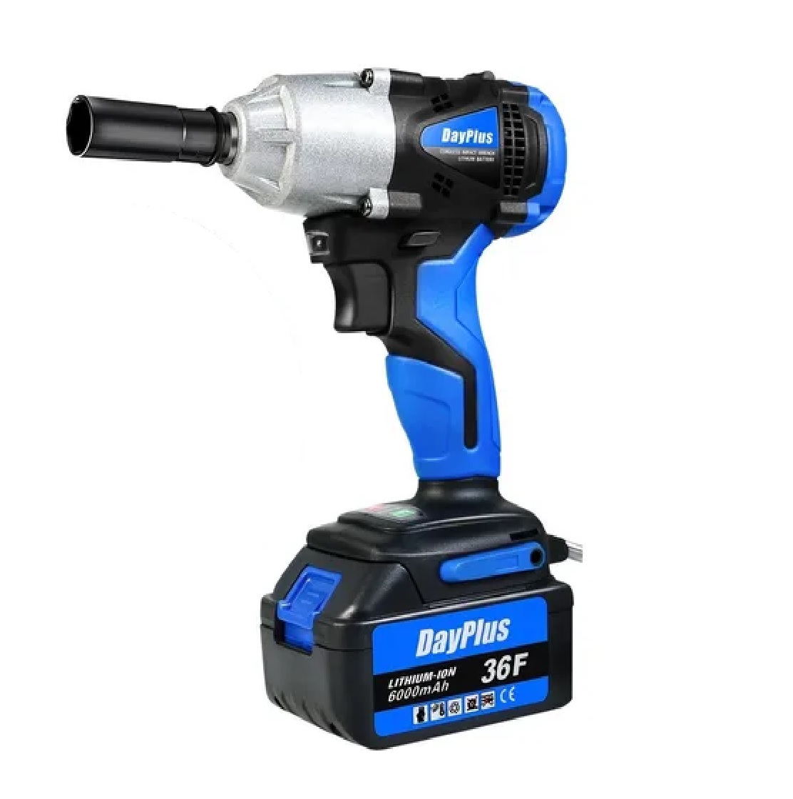 Llave De Impacto Inalámbrico Electrica 6ah Bateria 420n.m Azul