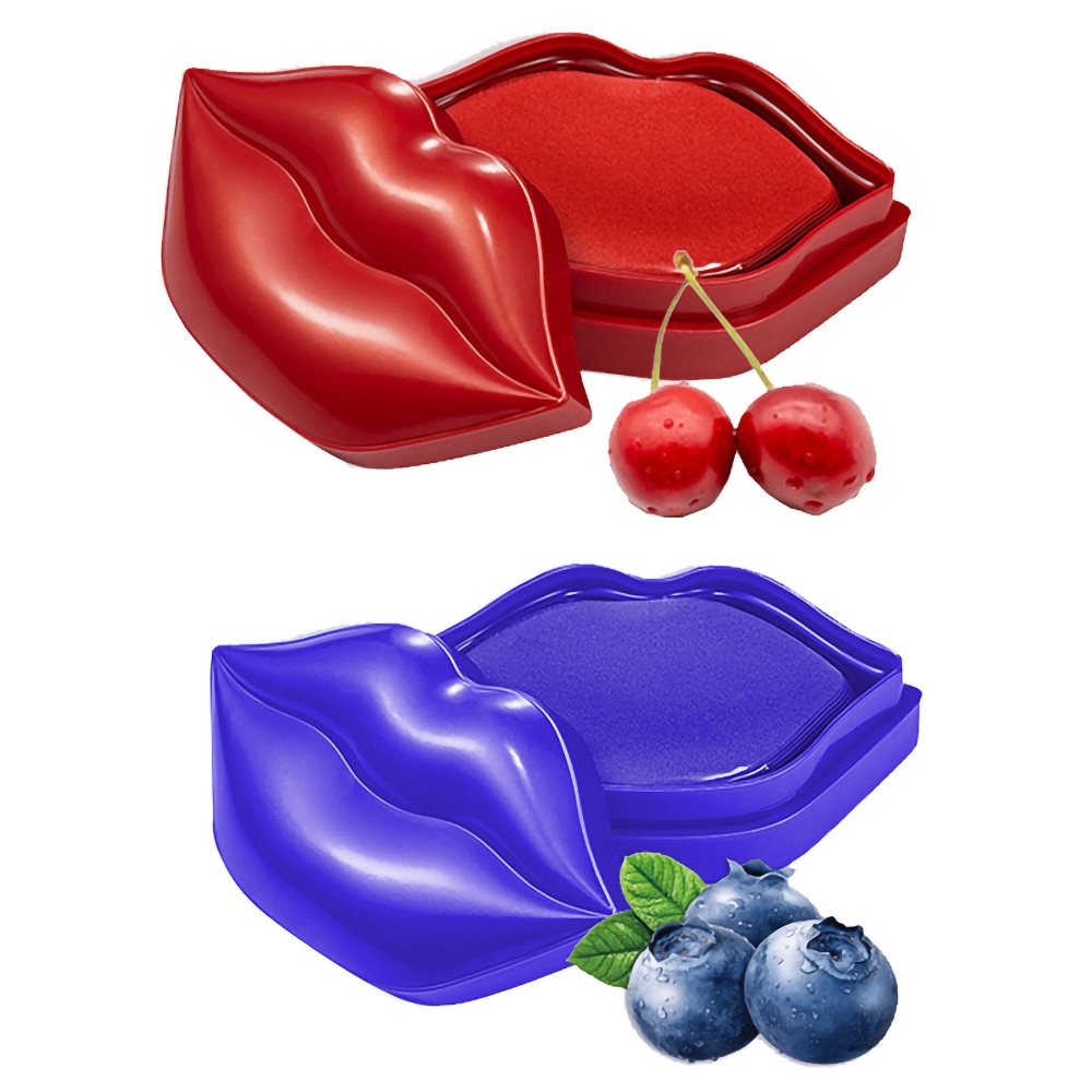 Tarro Estuche Con 20 Parches para Labios Mascarilla Hidratante Colágeno