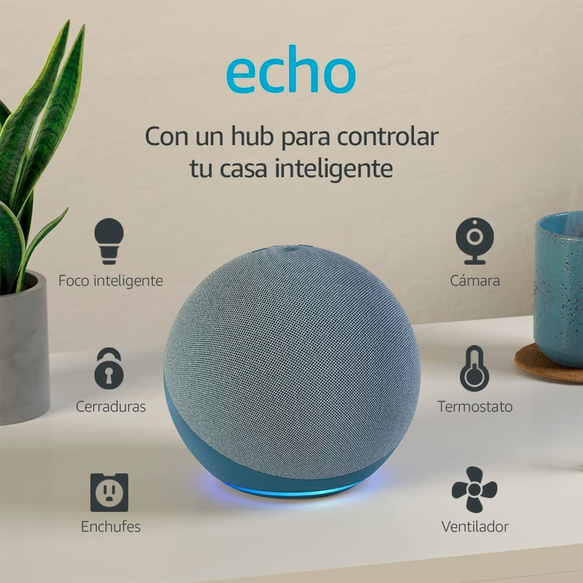 Amazon Echo Dot 4th Gen con asistente virtual Alexa, Twilight Blue