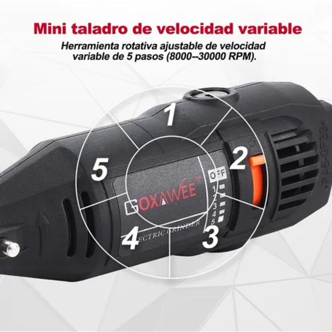 Mini Taladro Mototool Goxawee Con 140 Accesorio Para Dremmel