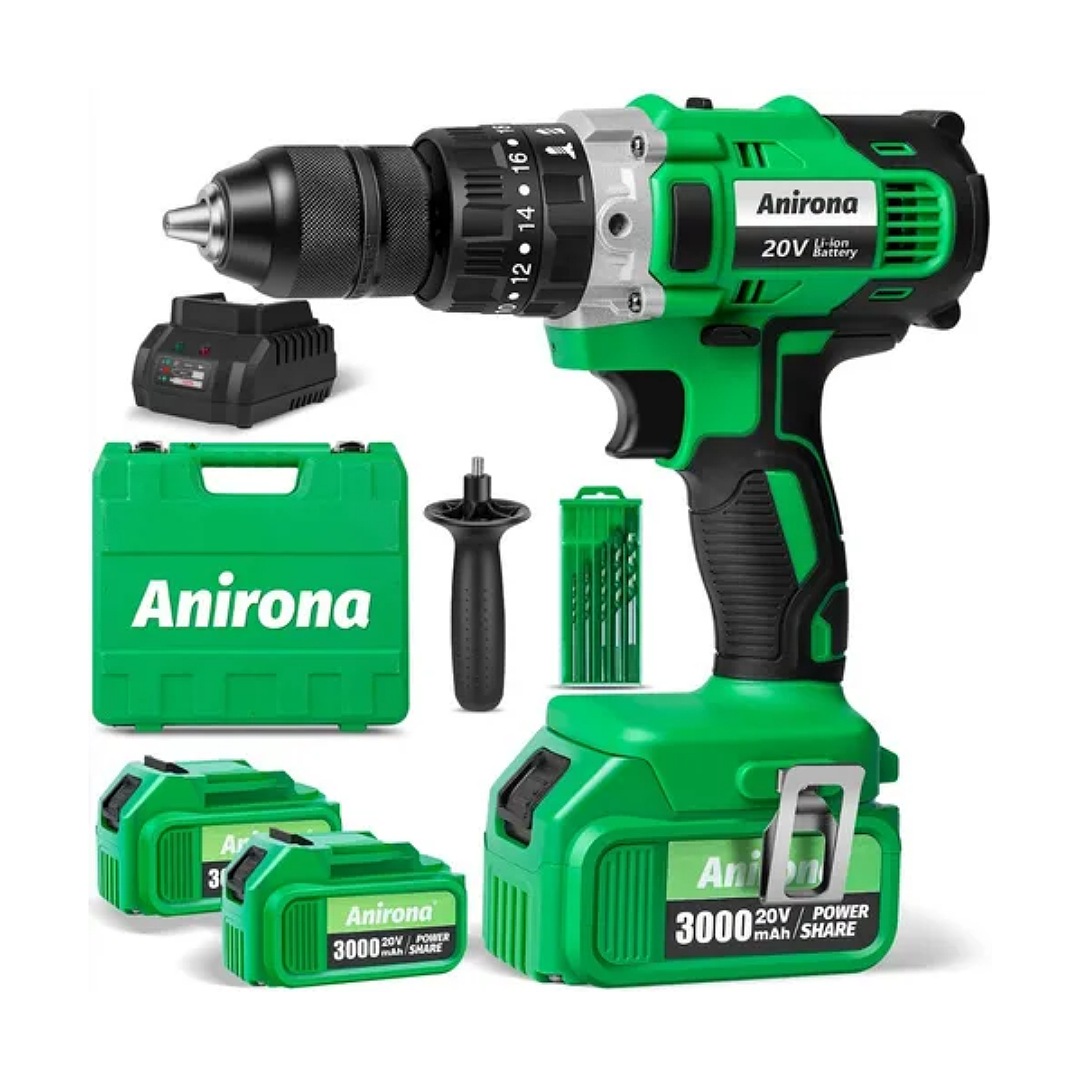 Taladro Rotomartillo 1/2'' Con 2baterías 3.0ah Anirona