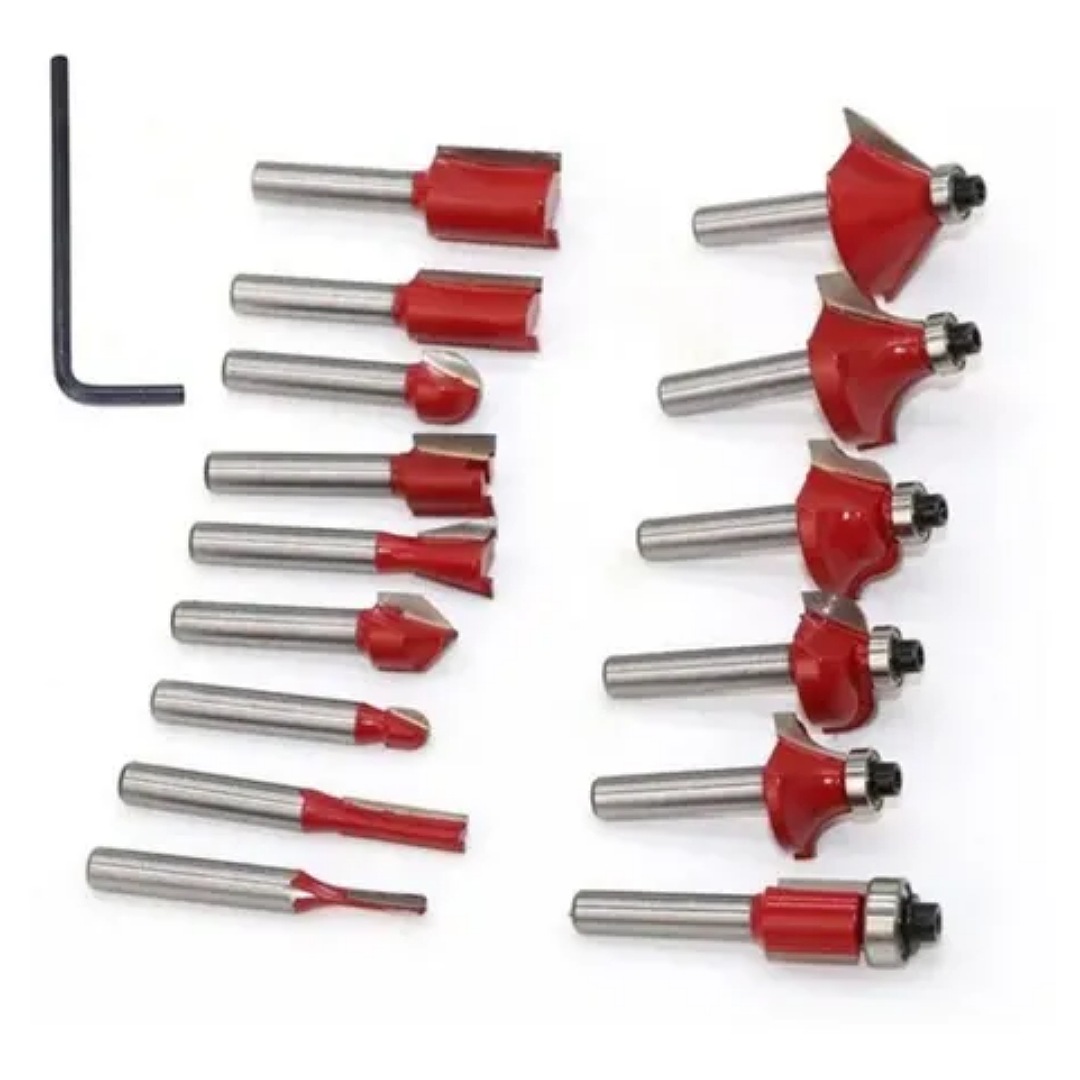 Fresas Brocas 1/4 Router Rebajadora Carburo Tungsteno 6,35mm