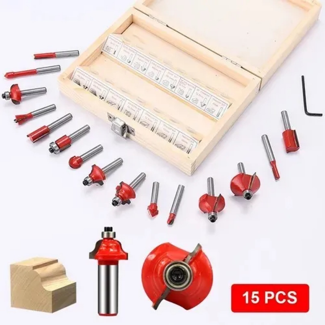 Fresas Brocas 1/4 Router Rebajadora Carburo Tungsteno 6,35mm