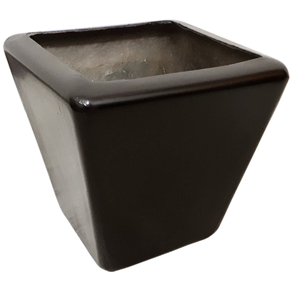 Maceta de fibra de vidrio modelo Trapecio Español 20 chocolate*