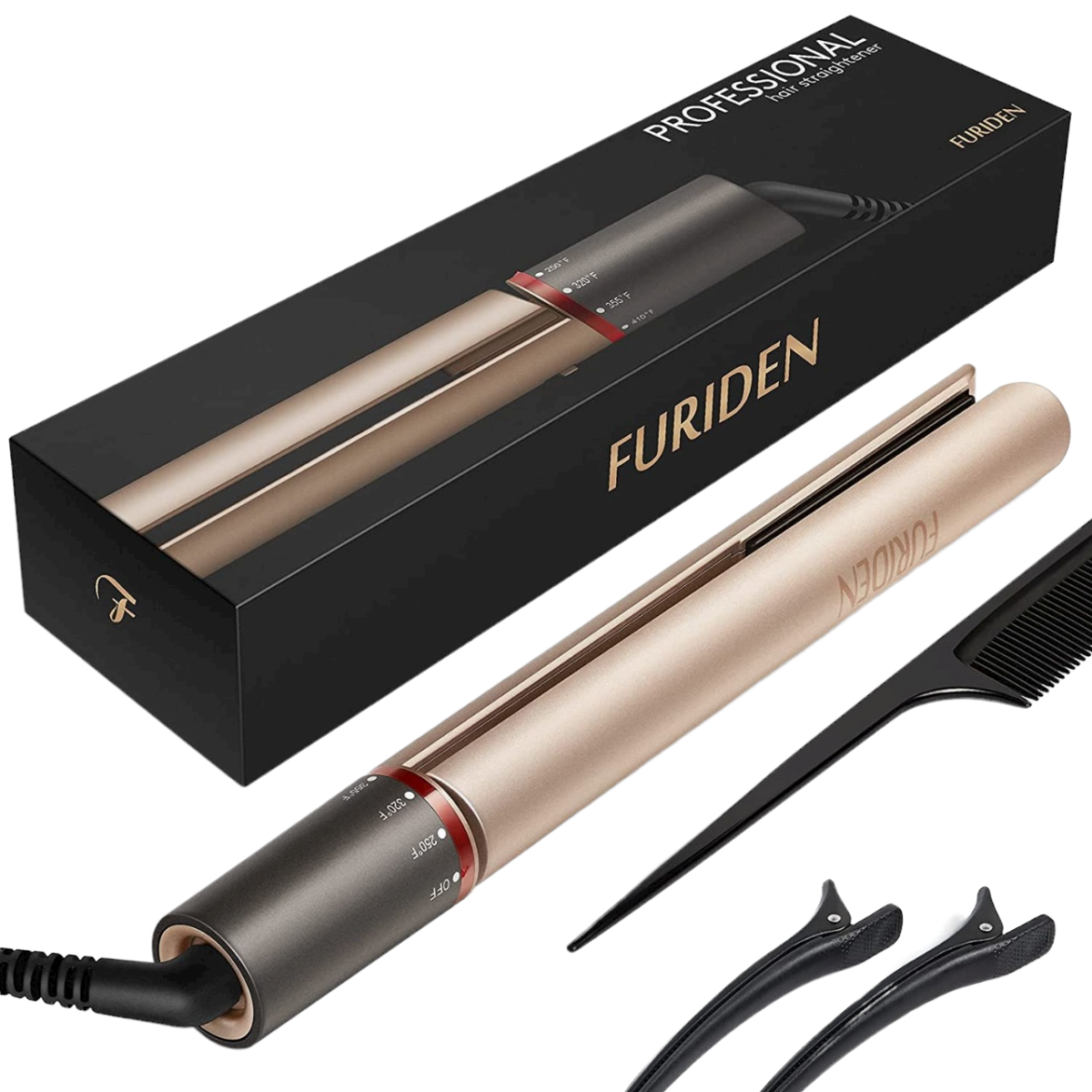 Plancha para Cabello Furiden 2 en 1 LM-166 Alisador y Rizador