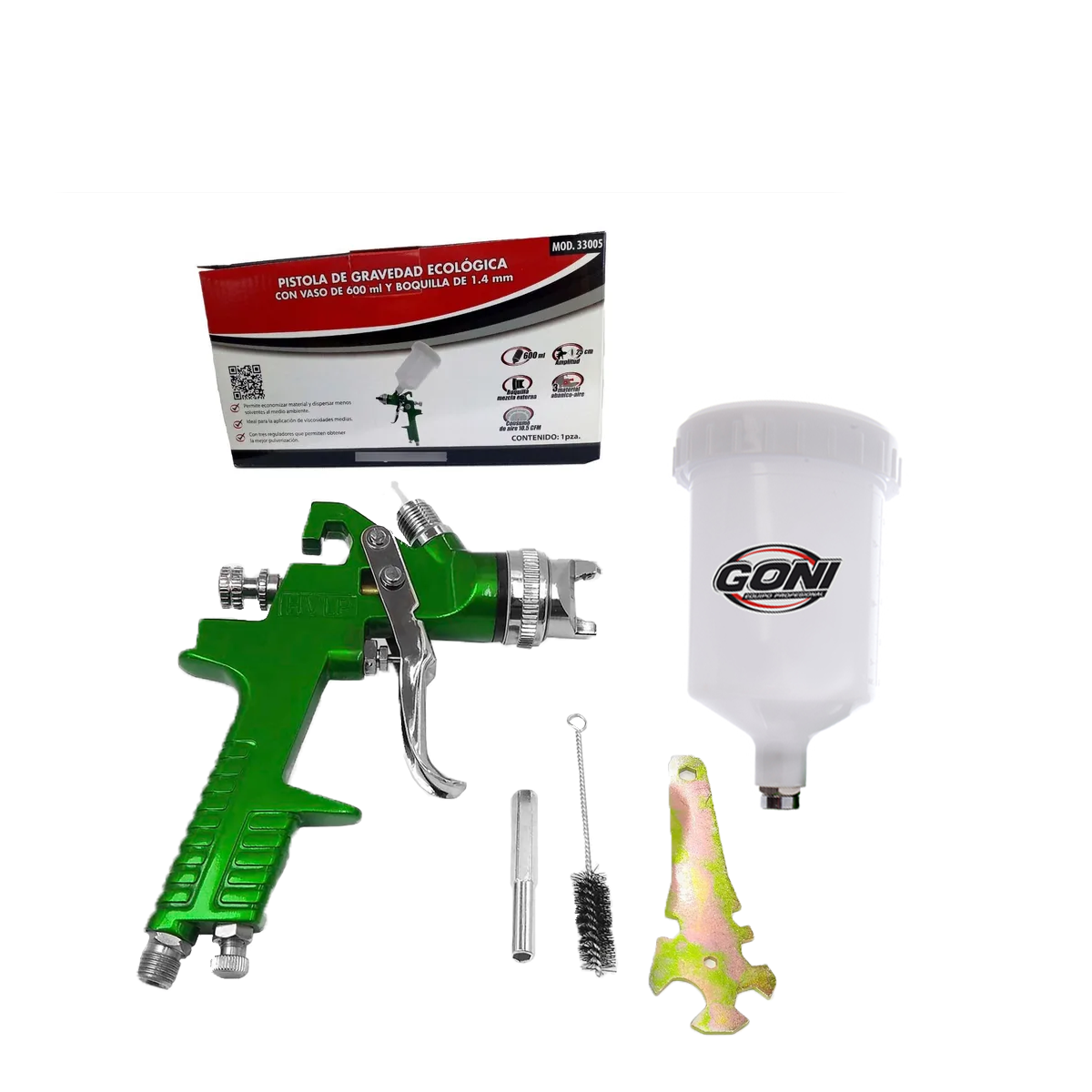 Goni-33005 Pistola Gravedad Ecologica HVLP 1.4mm