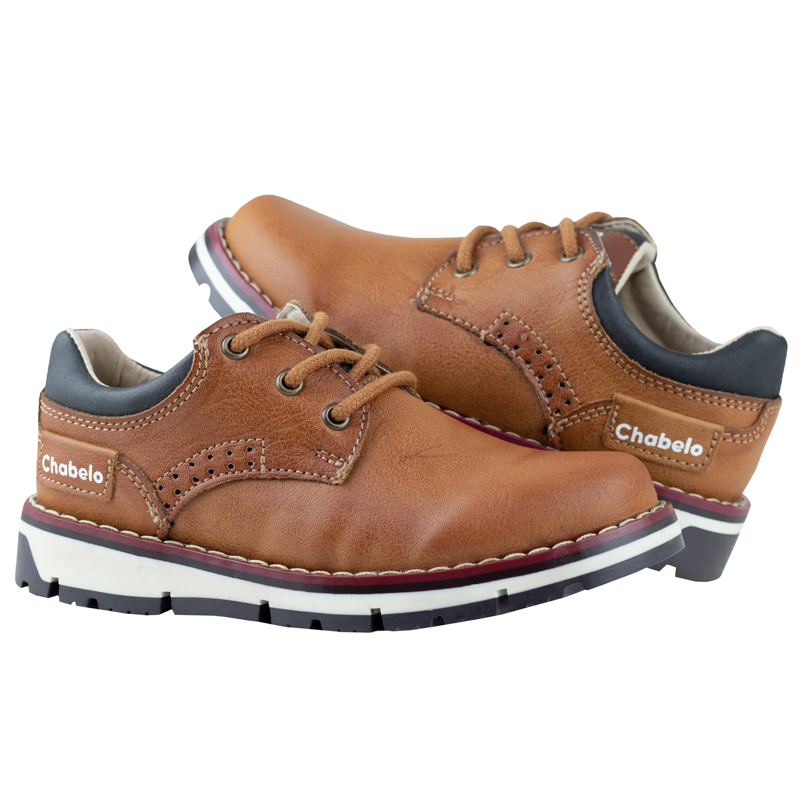 ZAPATO DE VESTIR PARA NIÑO CHABELO C69-A CAMEL CLASICOS 18-21