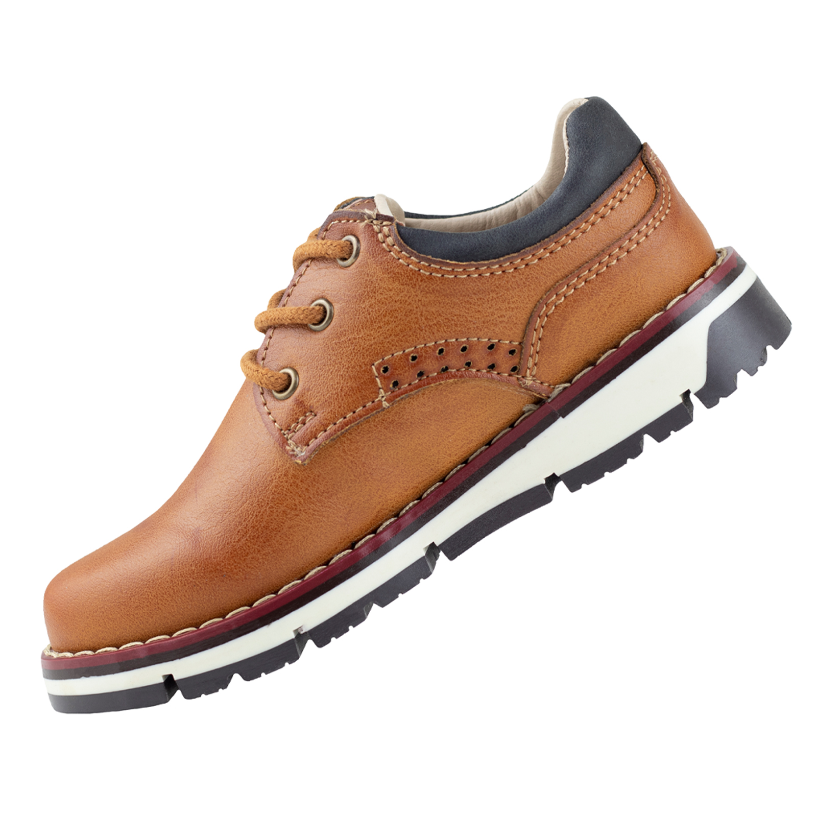 ZAPATO DE VESTIR PARA NIÑO CHABELO C69-A CAMEL CLASICOS 18-21